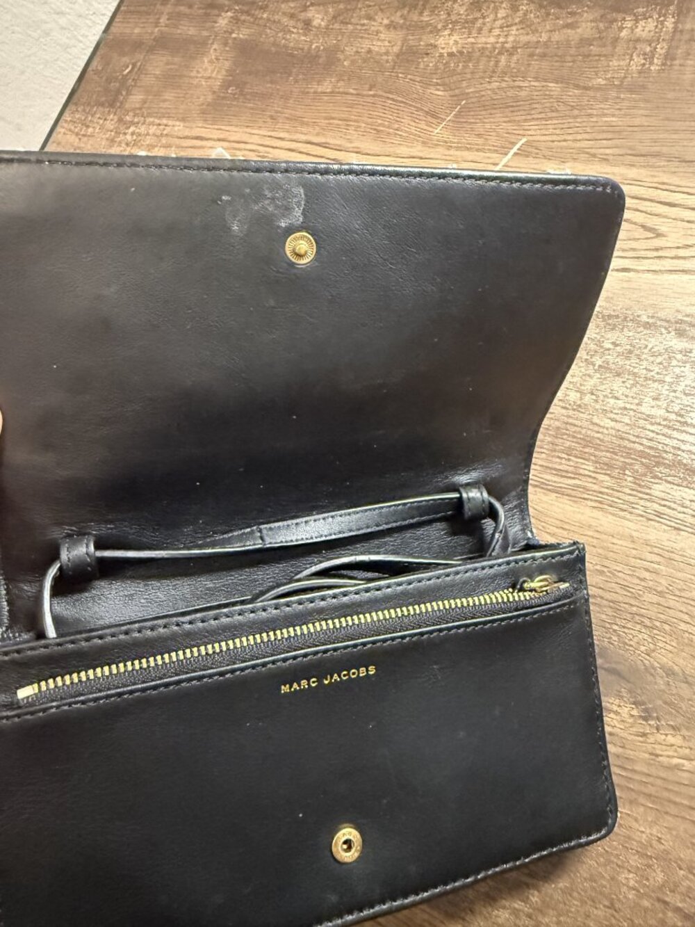 Marc Jacobs "Paradise" Denim Checkerboard Wallet on Strap - Picture 4 of 4